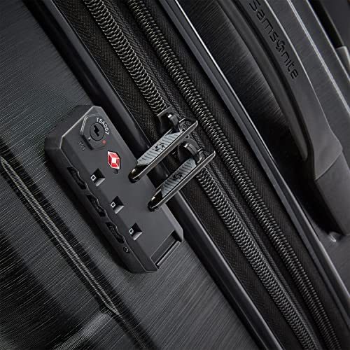 Samsonite Centric 2 Hardside Expandable Luggage with Spinner Wheels, Black, Checked-Large 28-Inch - color: Black, size: Checked-Large Spinner