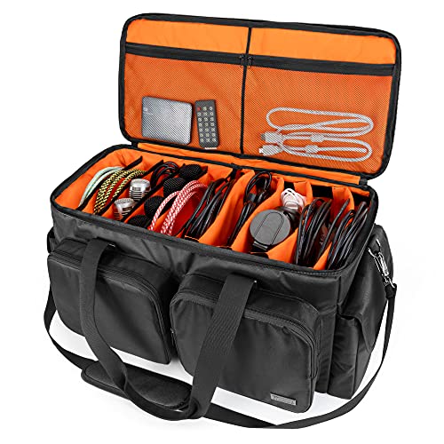 Trunab DJ Cable File Bag with Detachable Padded Bottom and Dividers