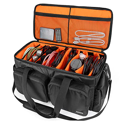 Trunab DJ Cable File Bag with Detachable Padded Bottom and Dividers