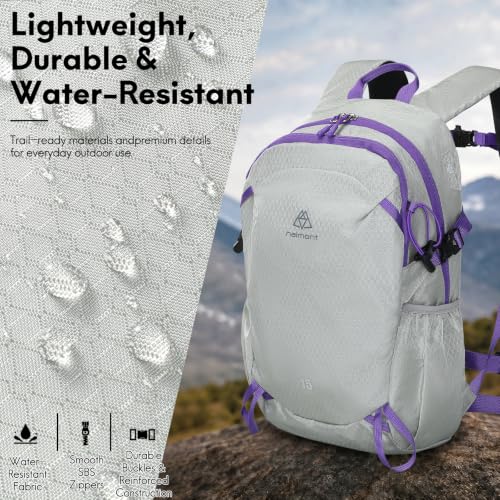 Haimont 15L Lightweight Hiking Daypack, Grey - color: Grey
