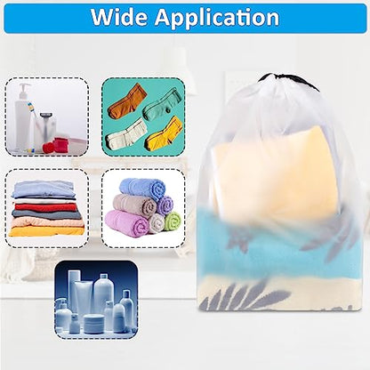 Clear Shoe Bags for Travel 10 PCS, Drawstring Travel Shoe Bags for Packing - color: Clear, style: 10 Pack