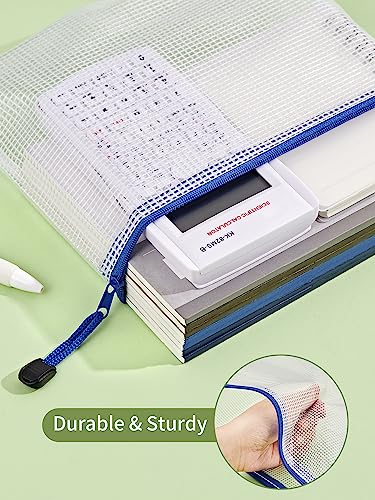 JARLINK A5 Mesh Zipper Pouches, 6x9inch Pencil Pouches for School, 30 Pack - size: A5-30pcs-Assorted