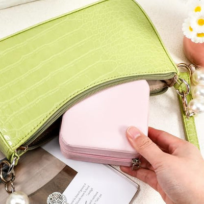 SHENLIU 12 Pcs Mini Pink Travel Jewelry Case Bridesmaid Proposal Gift Boxes - color: Pink