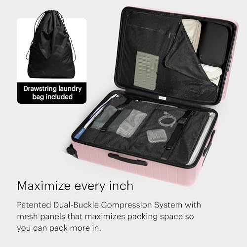Away Large Checked Luggage, 29-inch Lightweight Hardside Spinner Suitcase - color: Blush Pink