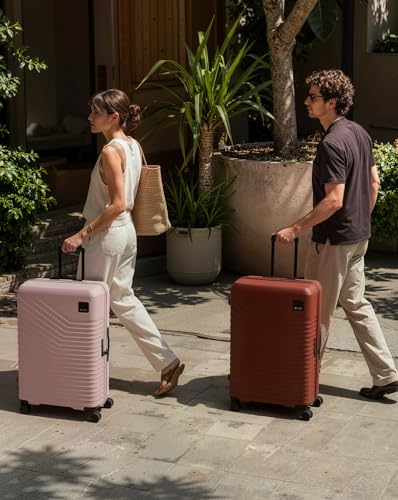 Coolife Luggage, Lightweight PC Hardside Suitcase, Checked-Large 28-Inch - color: Brown, size: Checked-Large 28-Inch