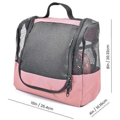 The Fine Living Co. Portable Shower Caddy Hanging Mesh Shower Caddy,10x4x8" - color: Pink