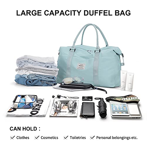 Travel Duffel Bag, Carry On Overnight Weekender Bags for Women - color: A1-Turquoise, style: Travel Bag
