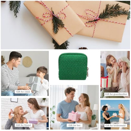 Stratalife Small Travel Jewelry Case, Qulited Storgae Pouch - color: Quilted Green