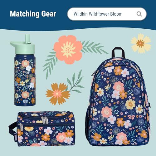 Wildkin Overnighter Duffel Bag for Kids, Floral Bloom - color: Floral Bloom