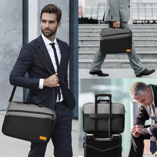 bagasin 15 15.6 16 inch Laptop Computer PC Shoulder Bag Carrying Case - color: Grey, size: 15-16