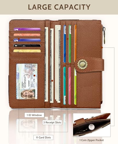 GIANCOMICS Cow Print Womens Wallet RFID Blocking, Credit Card Holder Bifold - color: Cow Print