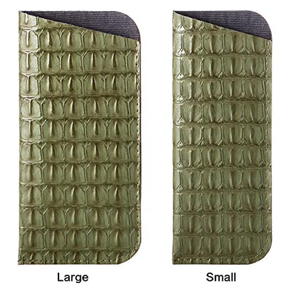 TRIUMPH VISION 3 Pack Reading Glasses Pouch Soft Case Eyeglass Sleeve Slim - color: Black Green Brown, size: Small
