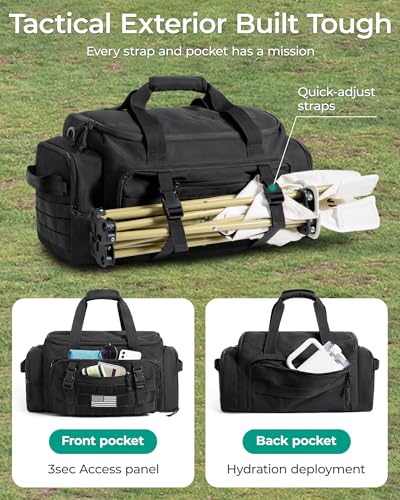 BAGSMART 4-IN-1 Gym Bag for Women Men, TSA Duffle Bag for Travel - color: Desert Khaki