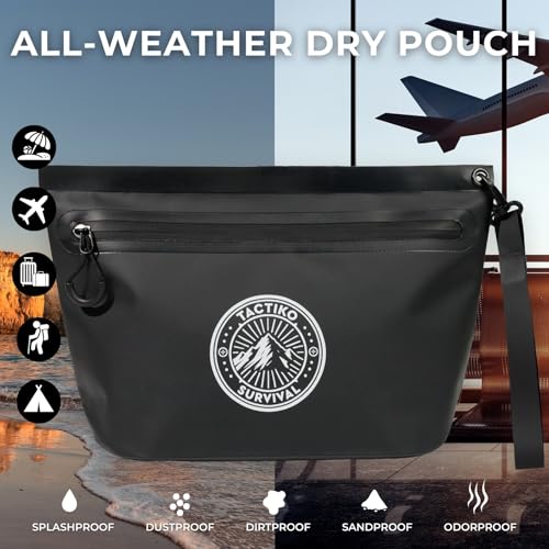 Tactiko 3L Heavy-Duty Zipper Pouch – Splash-Resistant Gear Organizer - color: Black