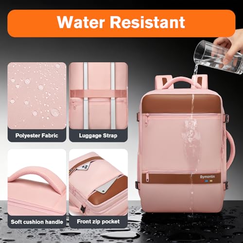 Exquisite Travel Laptop Backpack, Flight Approved Size Carry on Bag (25L) - color: Pink, size: L (7x11x16.8")