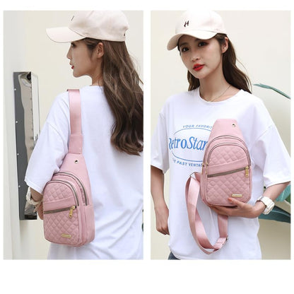 Small Sling Bag For Women Men Fashion Casual Crossbody Sling Backpack Solid Wallet - color: Green