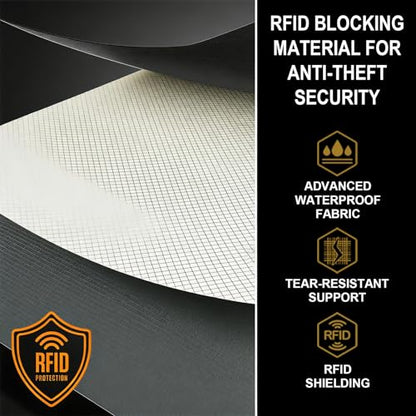 Passport Holder for Travel-RFID Blocking Neck Wallet-Money Pouch - color: Dark Grey