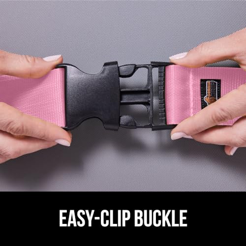 GORILLA GRIP Heavy Duty Luggage Straps for Suitcase, 2 Pack, Pink - color: Pink