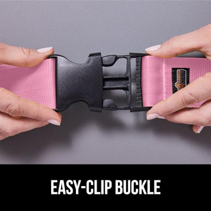 GORILLA GRIP Heavy Duty Luggage Straps for Suitcase, 2 Pack, Pink - color: Pink