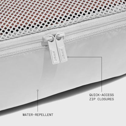 Away Insider Packing Cubes Set of 4, Lightweight Travel Luggage Organizers - color: Cloud Gray