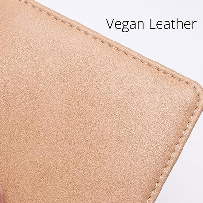 Alldaily Small RFID Wallet for Women Slim Compact Bifold Pocket Ladies Travel Mini Purse (Apricot) - color: Beige