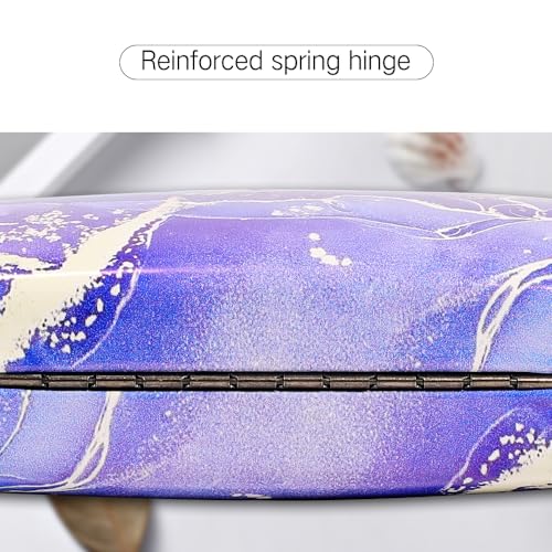 PERFECTSIGHT Hard Shell Eyeglasses Case, Kawaii Protective Glasses Case for Kids, Cute Eyeglass Case for Women Men Girls - color: Purple Marble