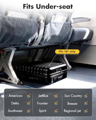 Lekesky 18 Inch Expandable Carry On Luggage Airline Approved, Black - color: B-Black, size: 18 Inch