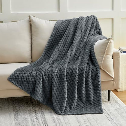 EXQ Home Turtle Shell Throw Blanket Charcoal Grey for Couch Gentle Soft - color: Charcoal Grey, size: Throw
