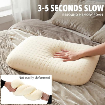 BISINNA Camping Memory Foam Pillow Backpacking Pillow with Removable Cover - color: Gray