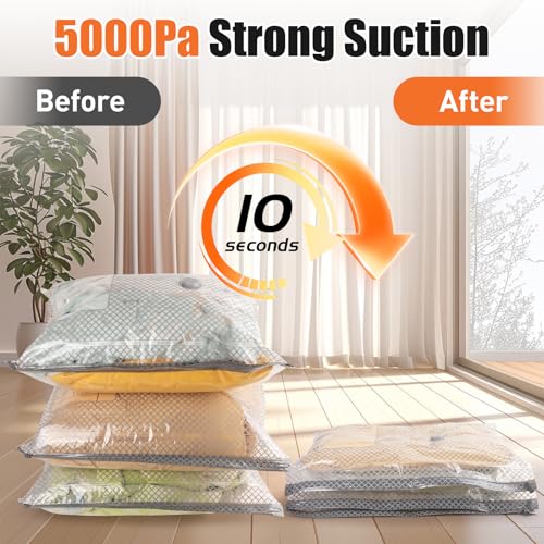 Vacuum Storage Bags for Travel with Cordless Electric Pump, 15 Pack - size: 15 Combo Travel Size