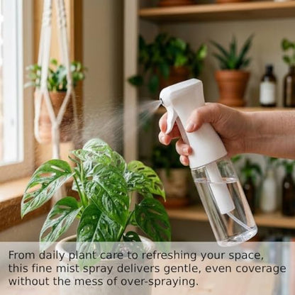 VIGOR PATH 200ml Continuous Mist Spray Bottle for Hair Plants and Skin Care - color: Black & White - 2 pack