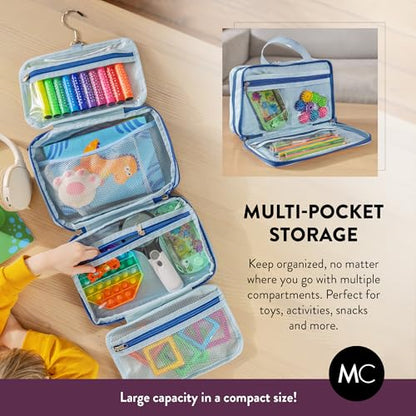 Mothercould Small Kids Travel Organizer, Hanging Bag With Hook, Blue - color: Blue, size: Small