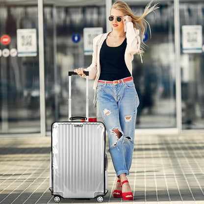 Clear Luggage Cover for Suitcase, 30 Inch Suitcase Cover - color: Transparent, size: XL (30-31 Inch Suitcase)