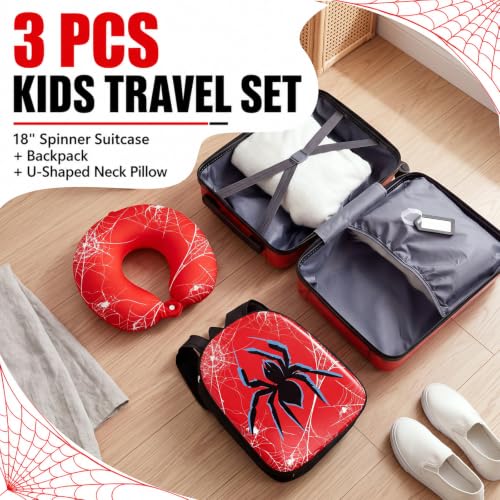 Sanwuta Luggage Sets, 4 Pack, Hardside Suitcases 16 Inch Spider - size: 16 inch, style: Spider
