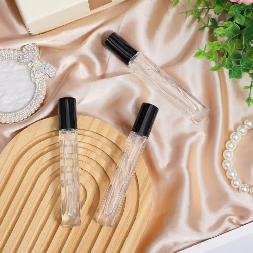 20 Pcs Refillable Perfume Spray Bottles With Glass Atomizer, 10 Ml Mini Travel Perfume Containers Empty Leak-Proof Portable Atomizer Pump Set For Cosmetic And Toiletries