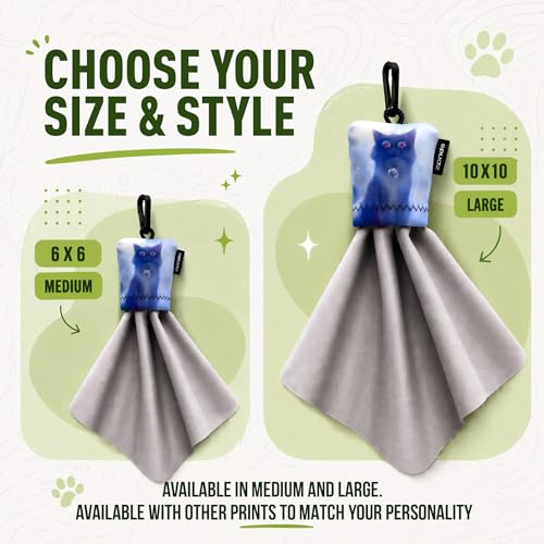 SPUDZ Classic Microfiber Lens Cleaner – Clip-On Pouch, Washable – for Binoculars, Scopes, Glasses, Screens | Classic | Doge Coin, 6 x 6 Inch - color: Doge Coin, size: 6 x 6 Inch