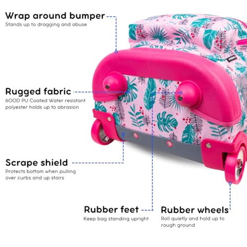 J World New York Sunrise Rolling Backpack Backpack, PALM LEAVES - color: Palm Leaves