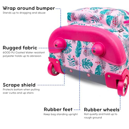 J World New York Sunrise Rolling Backpack Backpack, PALM LEAVES - color: Palm Leaves