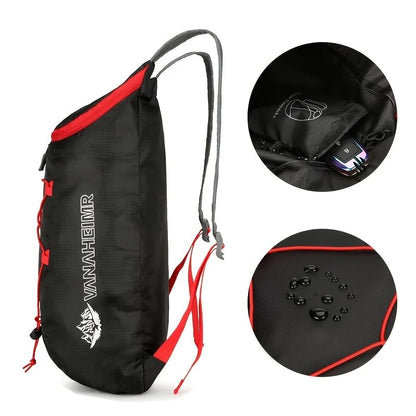 1PC Multifunctional Outdoor Folding Backpack - Lightweight, Waterproof, Durable for Hiking, Riding, and Travel, Black - color: Black