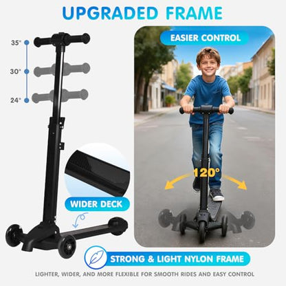 4-in-1 Detachable Scooter Luggage for Kids, Foldable Ride-On Suitcase - color: Blue