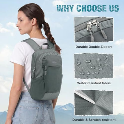 G4Free 18L Lightweight Packable Hiking Backpack for Men Women - color: Grey
