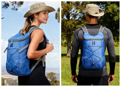levayhill 16L Foldable Hiking Backpack,Small Packable Daypack, Royal Blue - color: Royal Blue