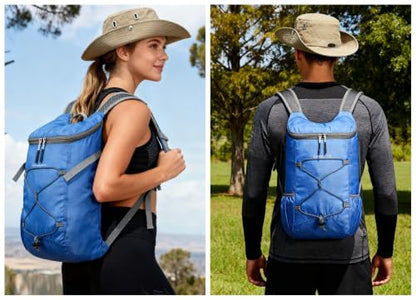 levayhill 16L Foldable Hiking Backpack,Small Packable Daypack, Royal Blue - color: Royal Blue