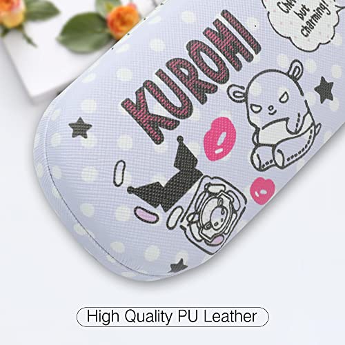 PERFECTSIGHT Hard Shell Eyeglasses Case, Kawaii Protective Glasses Case for Kids, Cute Eyeglass Case for Women Men Girls - color: Purple