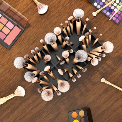 HIIMIEI Black Makeup Brush Holder Organizer - color: Black