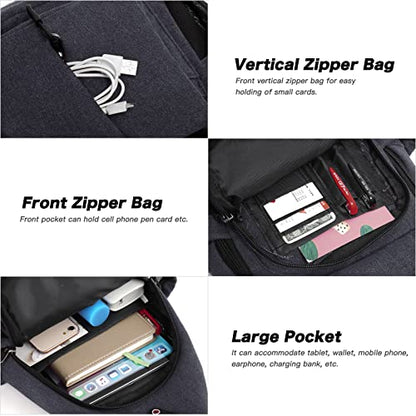 MOSISO Crossbody Sling Bag for Women, Shoulder Backpack, Hiking Daypack Bag - color: Space Gray