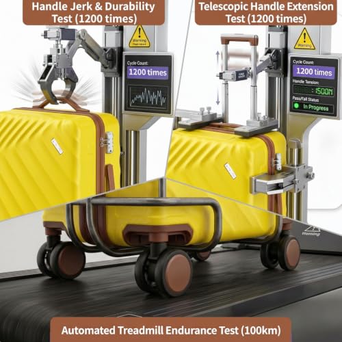 Rosamo 5-Piece Hard Shell Expandable Luggage Set, Airline Approved Carry-On | 22x14x9 ABS+PC Suitcases with Spinner Wheels and TSA Lock for Secure Travel - color: Yellow