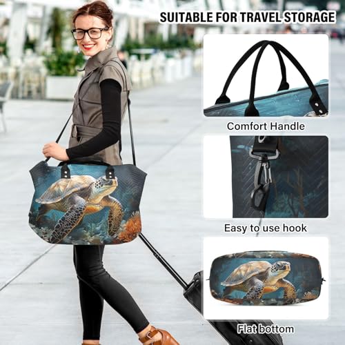 Sea Turtle Quilted Travel Bags Weekender Duffle Bags - color: Color 02