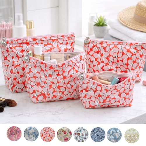 Extra Small Cosmetic Bag - Water-Resistant, PVC-Lined - Blue Seashells - color: Blue Seashells, size: Extra Small Cosmetic Bag