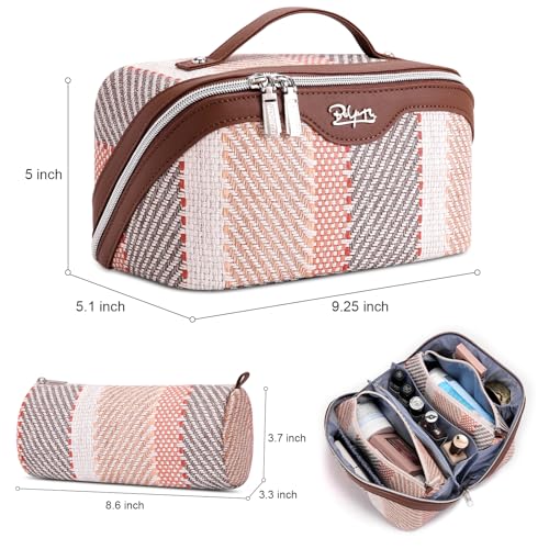 BOYATU Makeup Bag, Makeup Organizer, Toiletry Travel Bag for Women - Coffee - color: C-5-Coffee